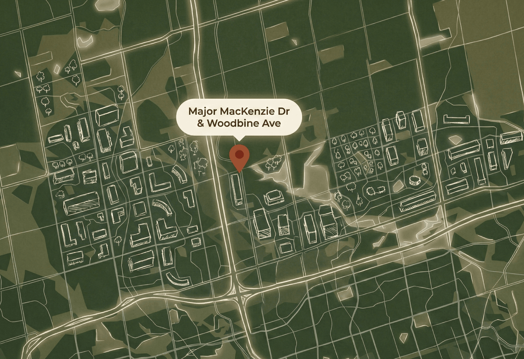 Woodbine Parkside location — Major MacKenzie Dr & Woodbine Ave, Markham